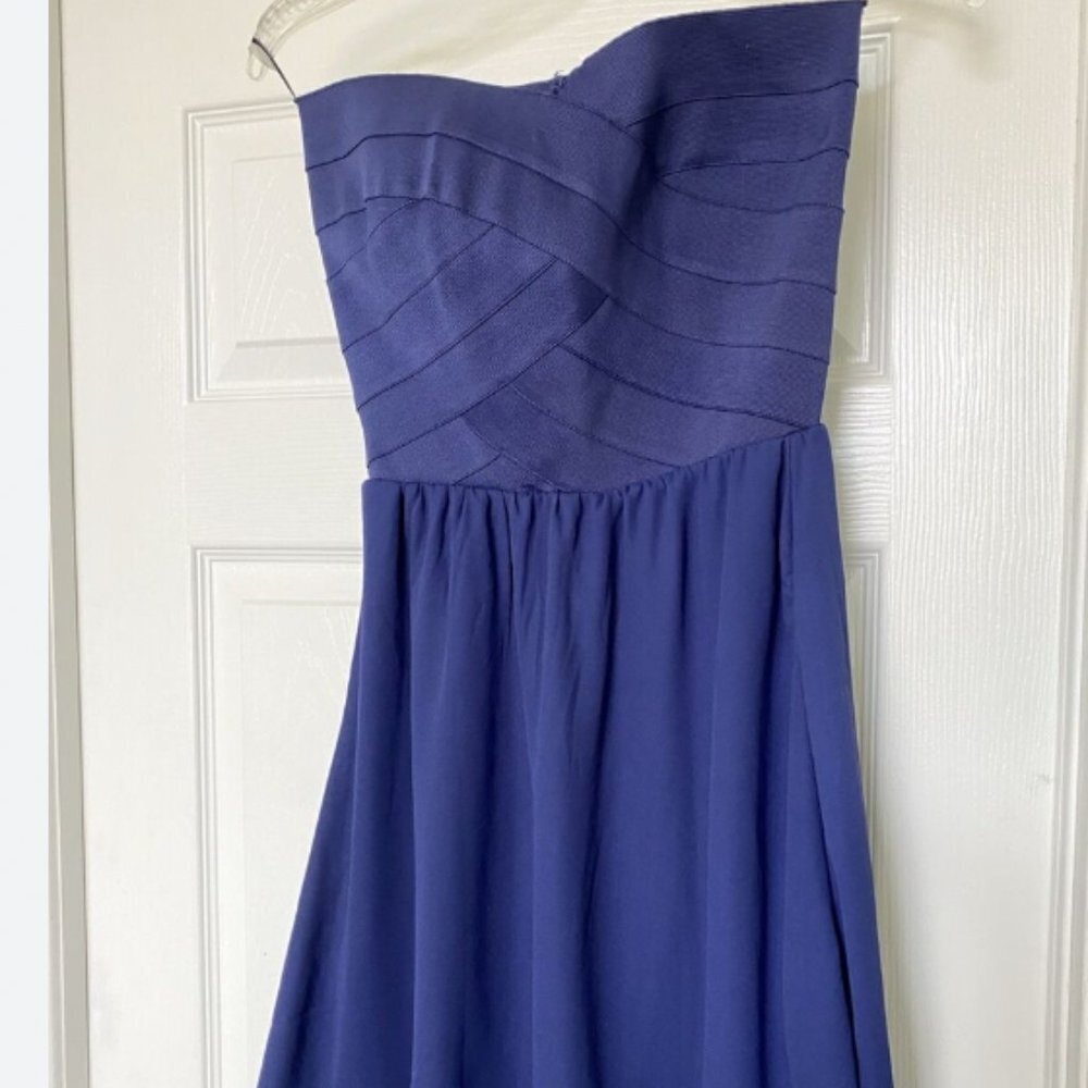 H&M Elegant Navy Strapless Dress size small.